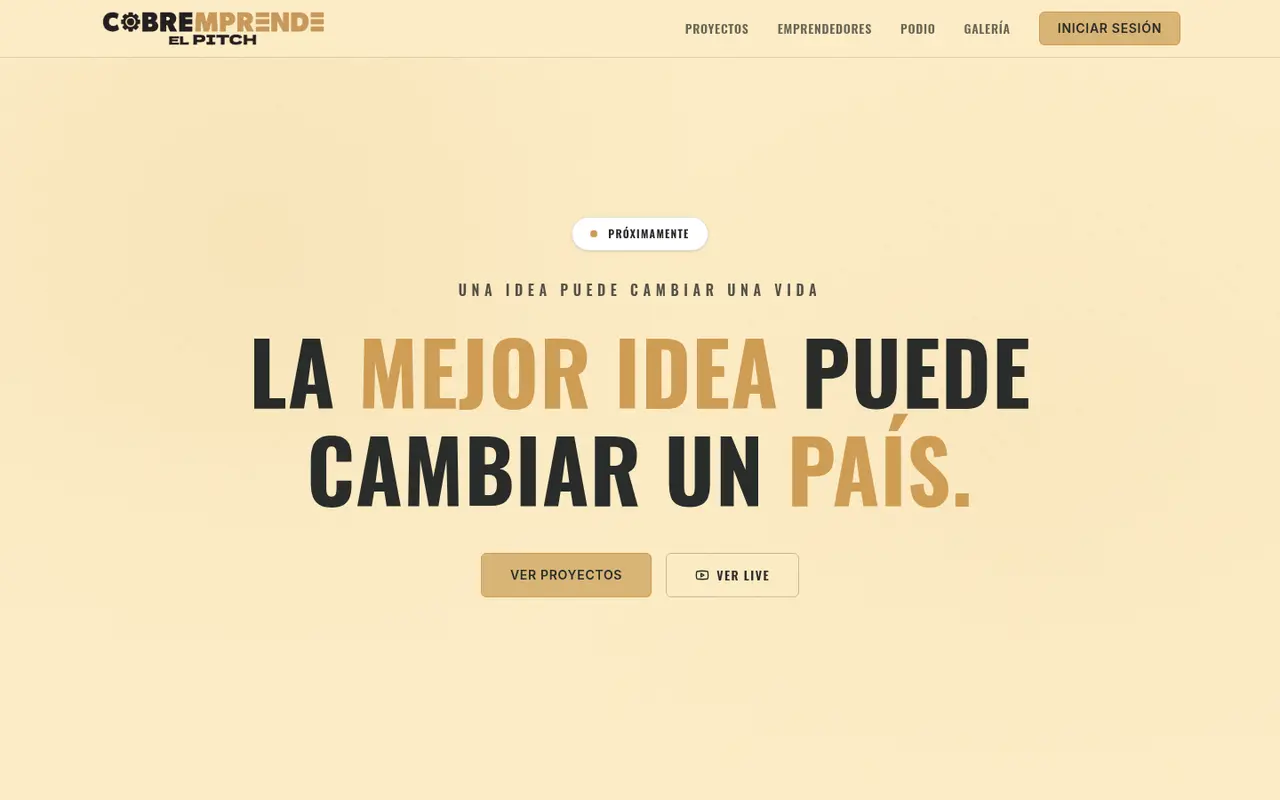 Cobre Emprende homepage